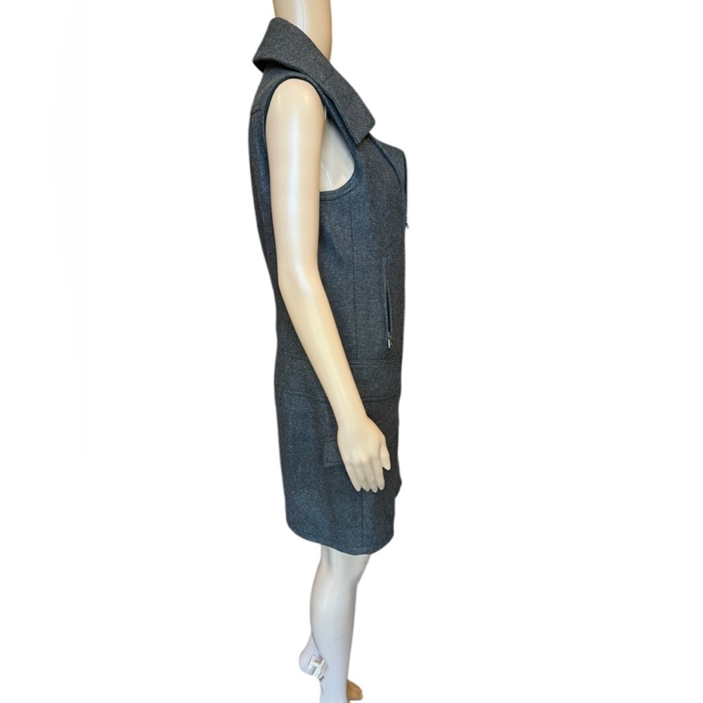 DIESEL BLACK GOLD Full Zip Womens Gray Wool Vest Dress Made In Italy Size 42 - Picture 7 of 16